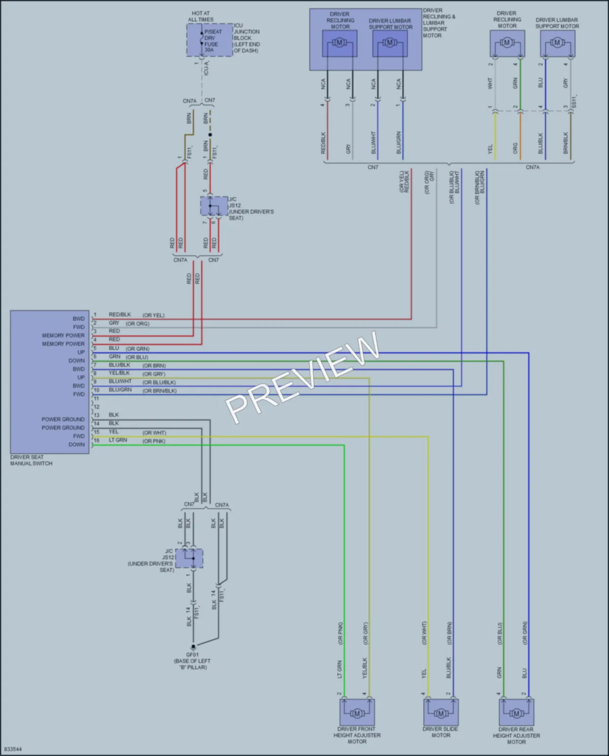 2023 Hyundai Elantra Power Seats wiring diagram preview