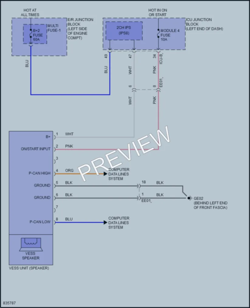 2023 Hyundai ElantraHybrid Active Bodyworks wiring diagram preview