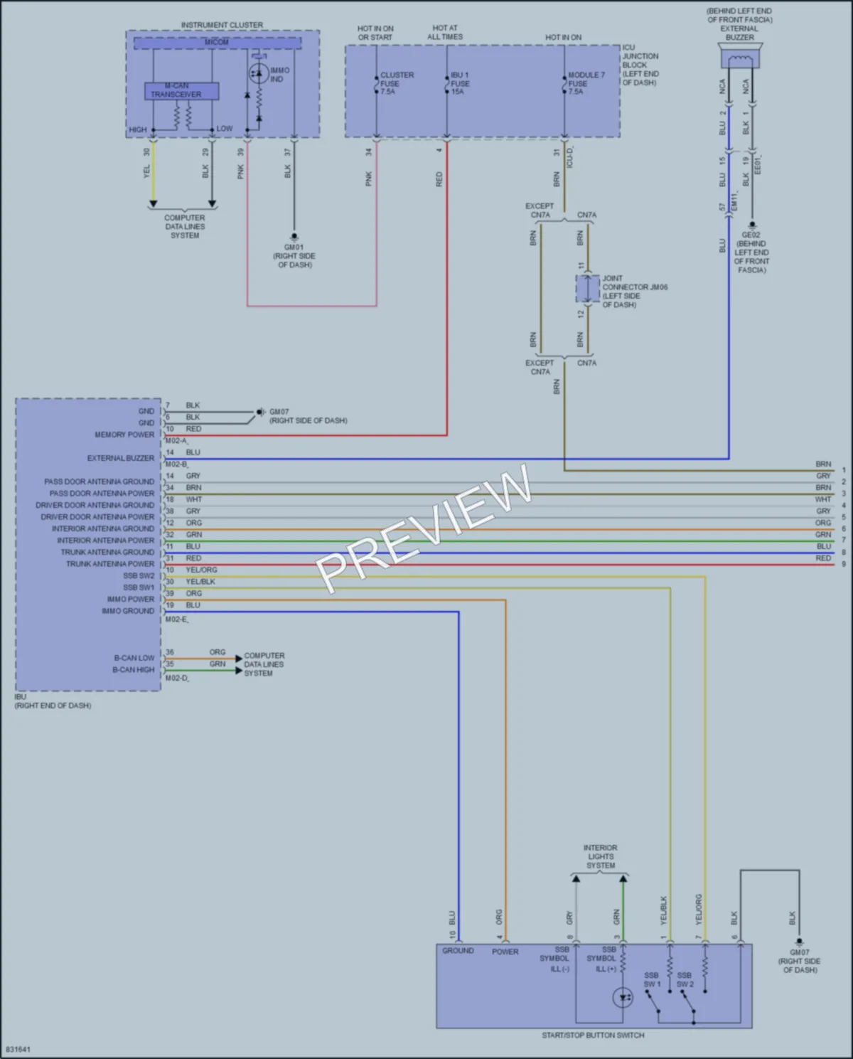 2023 Hyundai ElantraHybrid Anti Theft wiring diagram preview