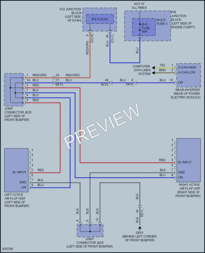 2023 Hyundai Ioniq5 Active Bodyworks wiring diagram preview