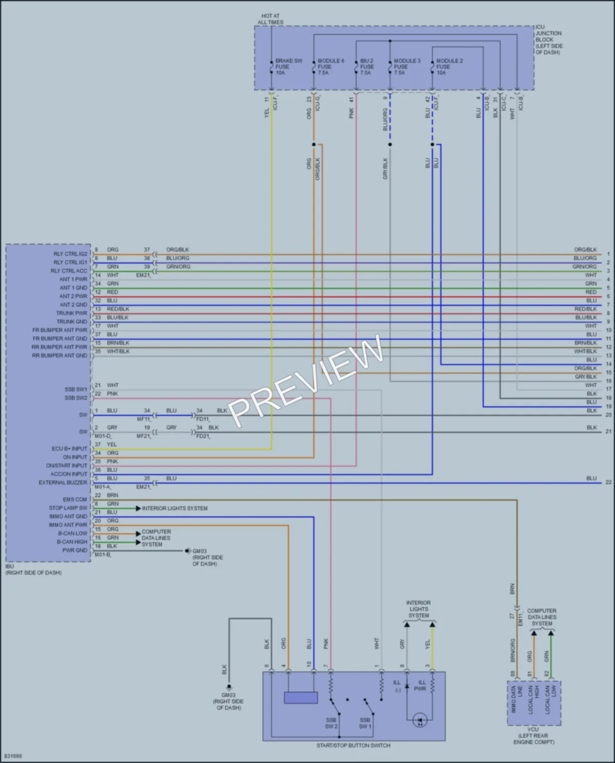 2023 Hyundai Ioniq5 Anti Theft wiring diagram preview