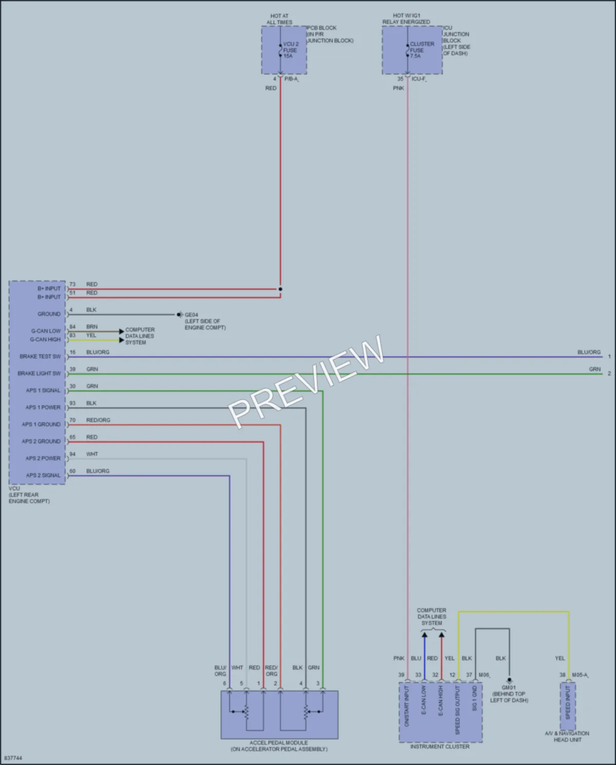 2023 Hyundai Ioniq5 Cruise Control wiring diagram preview