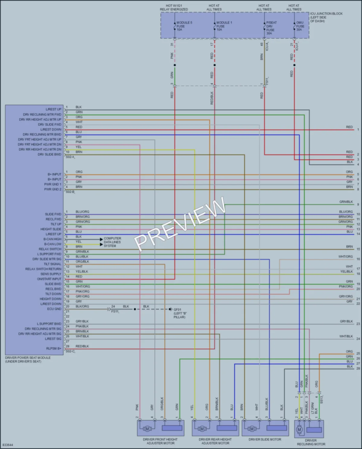 2023 Hyundai Ioniq5 Memory Systems wiring diagram preview
