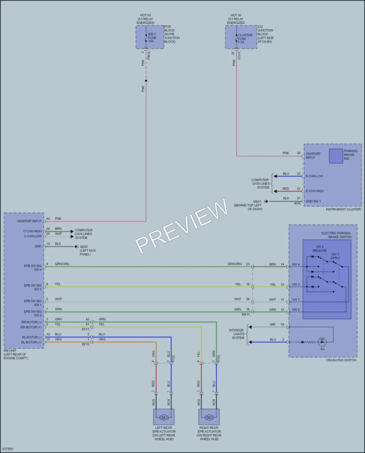 2023 Hyundai Ioniq5 Shift Interlock wiring diagram preview