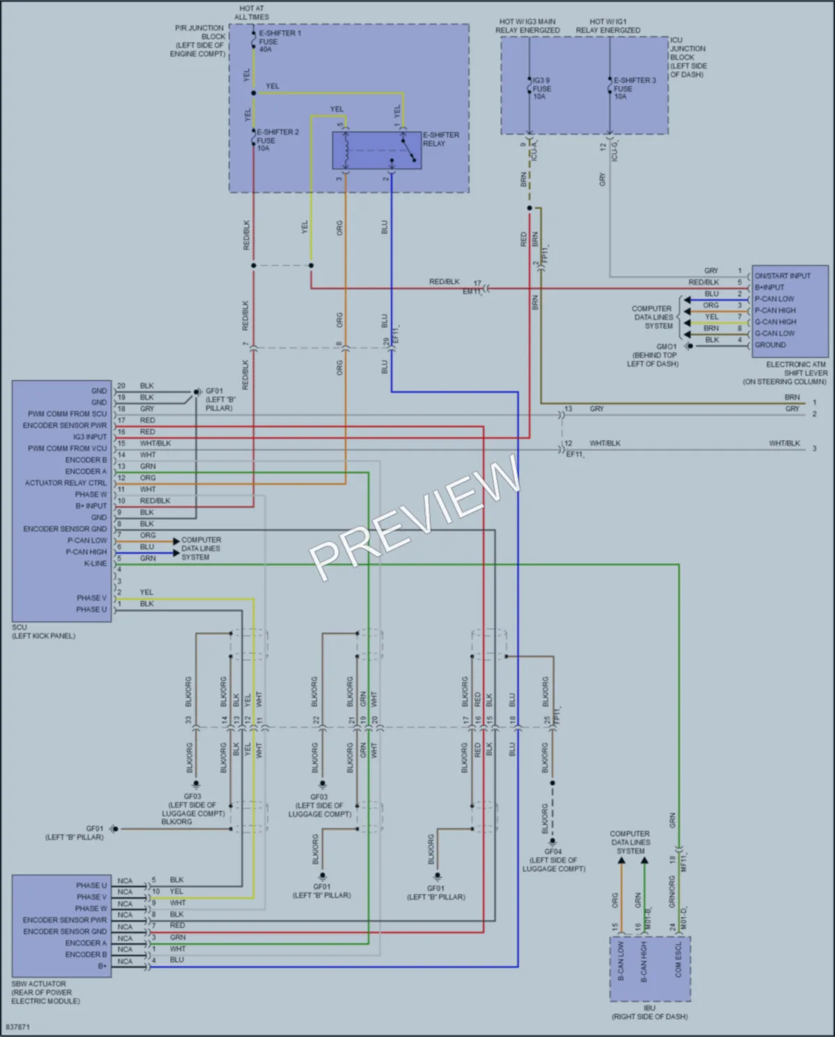 2023 Hyundai Ioniq5 Transmission wiring diagram preview