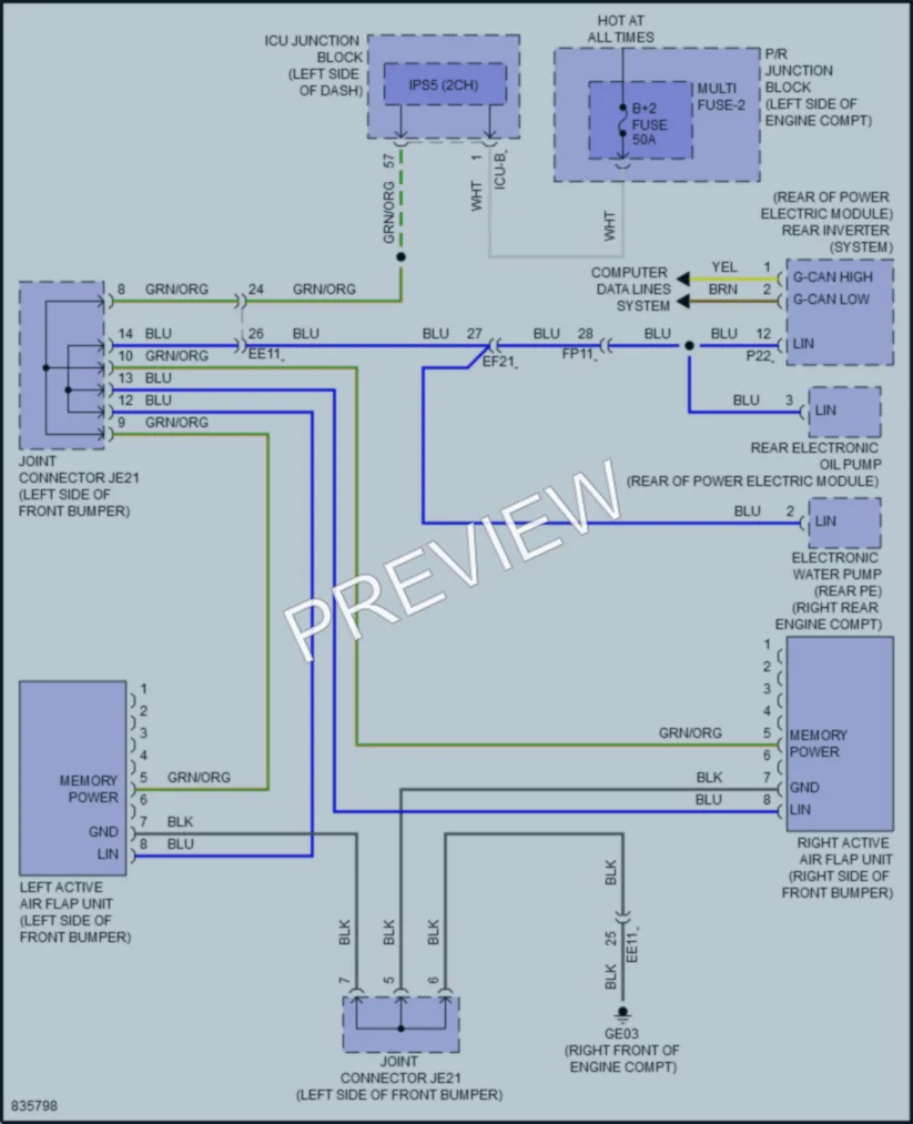 2023 Hyundai Ioniq6 Active Bodyworks wiring diagram preview