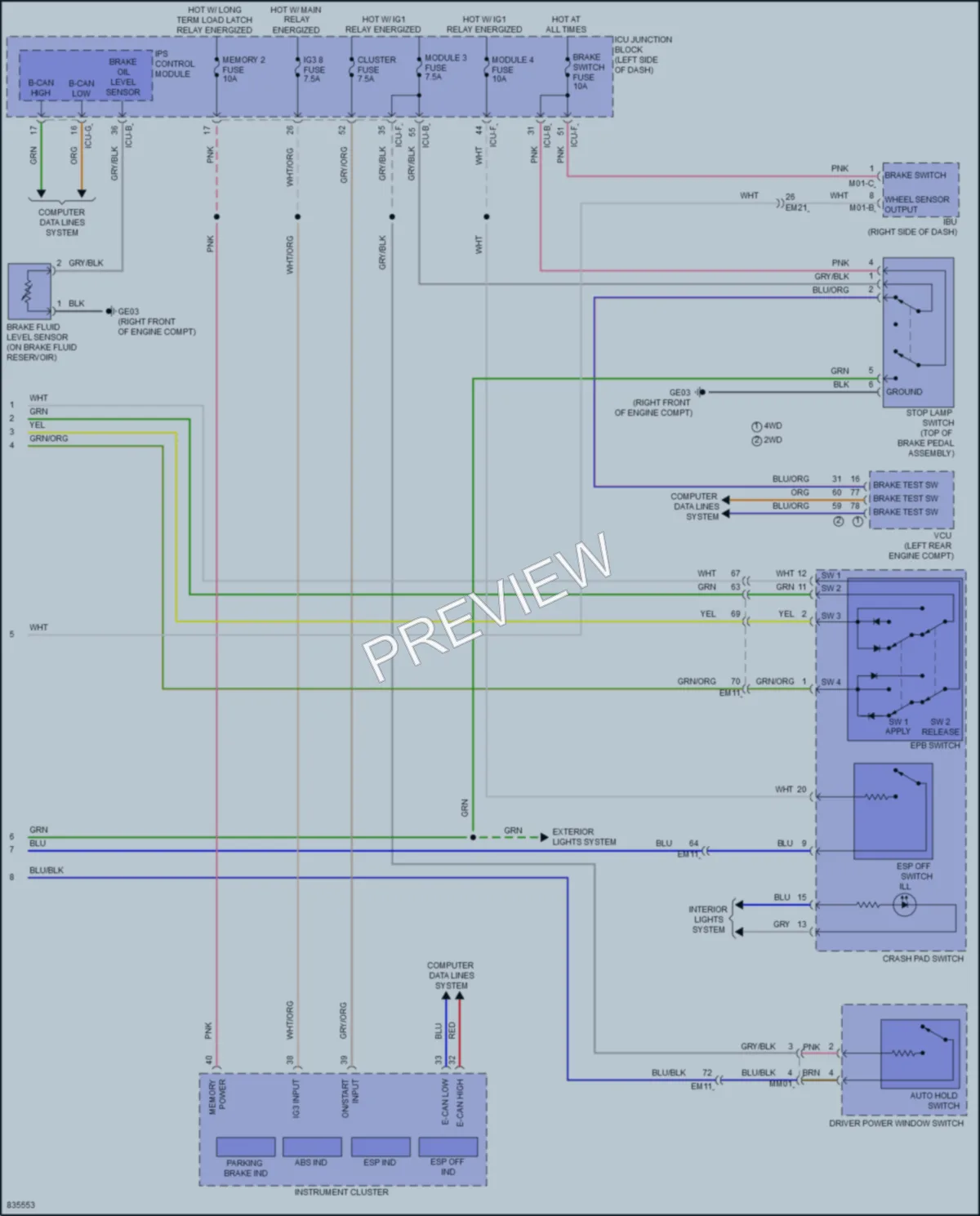 2023 Hyundai Ioniq6 Anti Lock Brakes wiring diagram preview