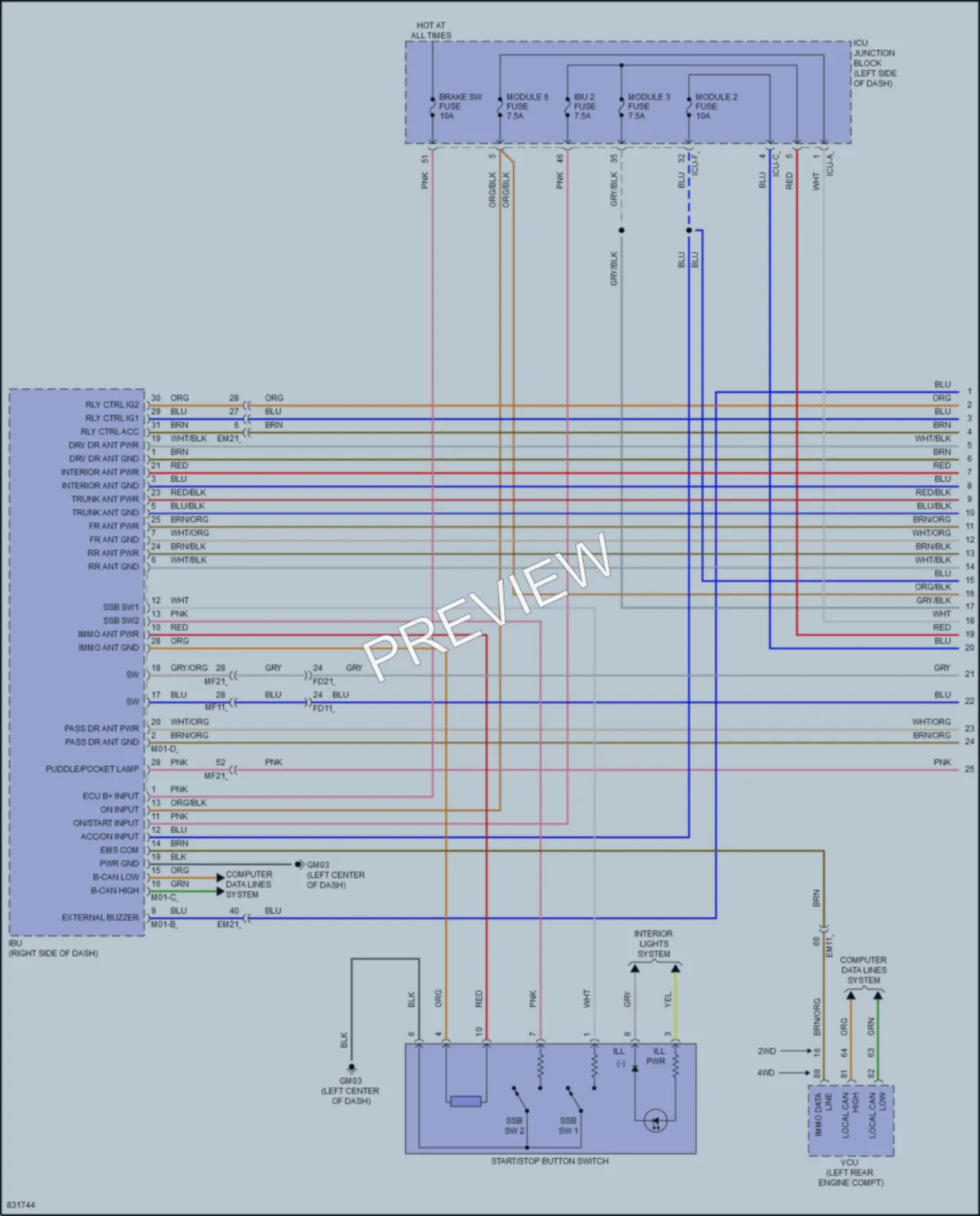 2023 Hyundai Ioniq6 Anti Theft wiring diagram preview