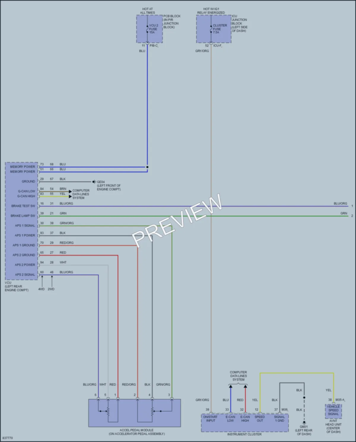 2023 Hyundai Ioniq6 Cruise Control wiring diagram preview