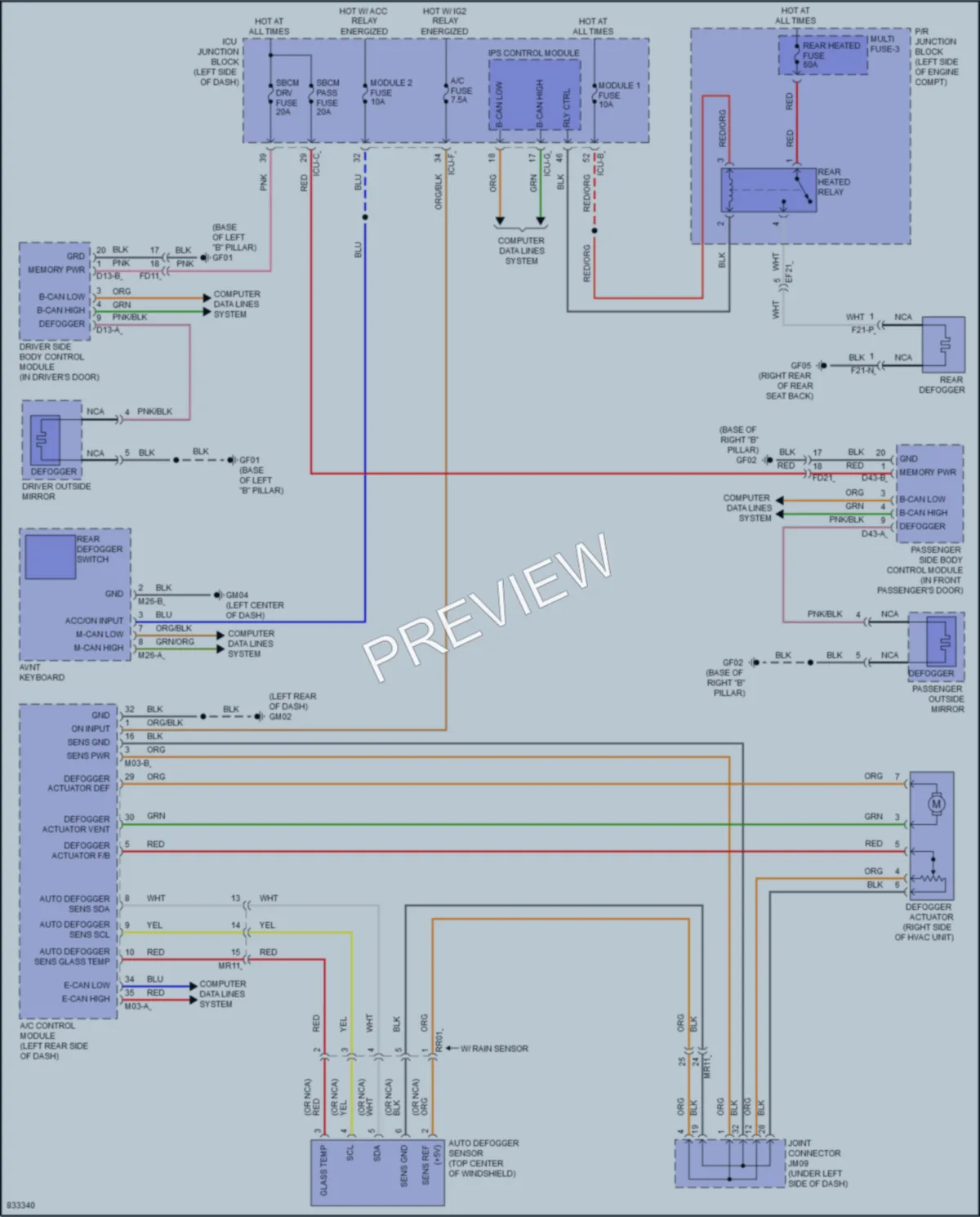 2023 Hyundai Ioniq6 Defoggers wiring diagram preview