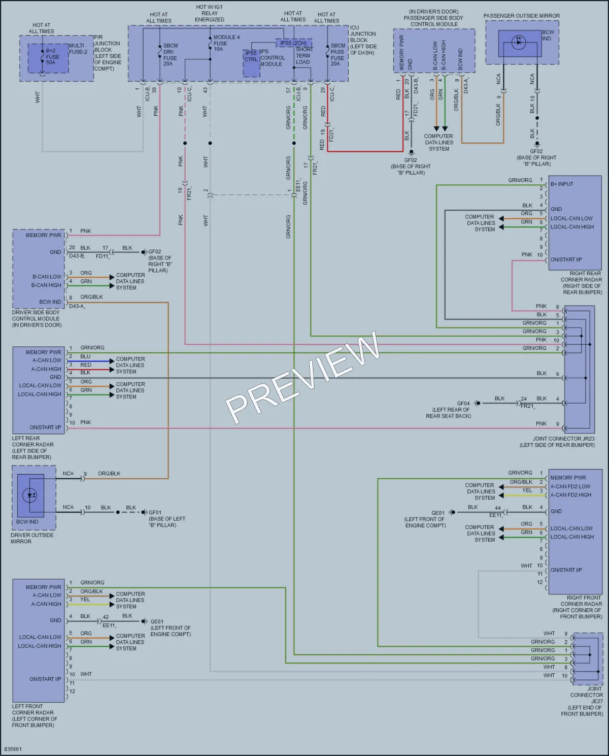 2023 Hyundai Ioniq6 Navigation wiring diagram preview