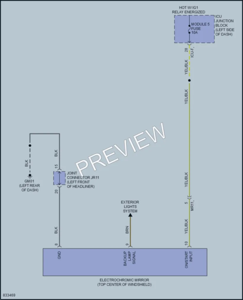 2023 Hyundai Ioniq6 Power Mirrors wiring diagram preview