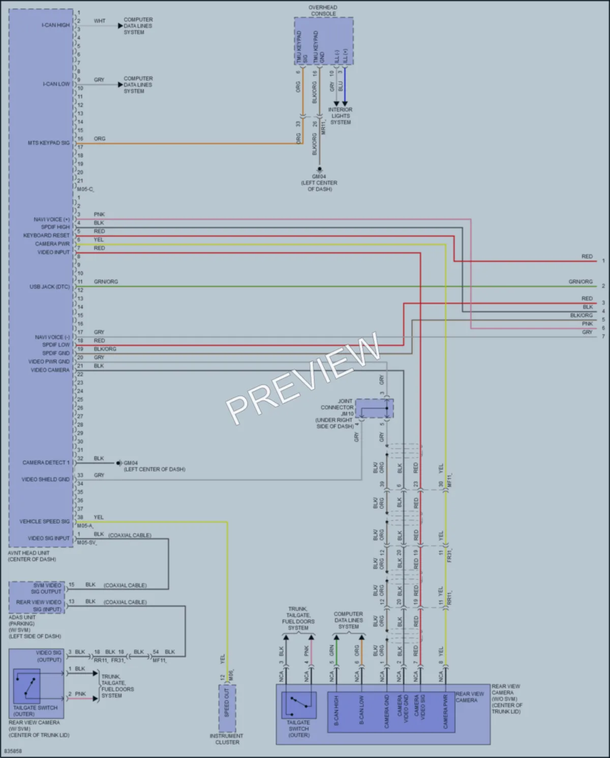 2023 Hyundai Ioniq6 Radio wiring diagram preview
