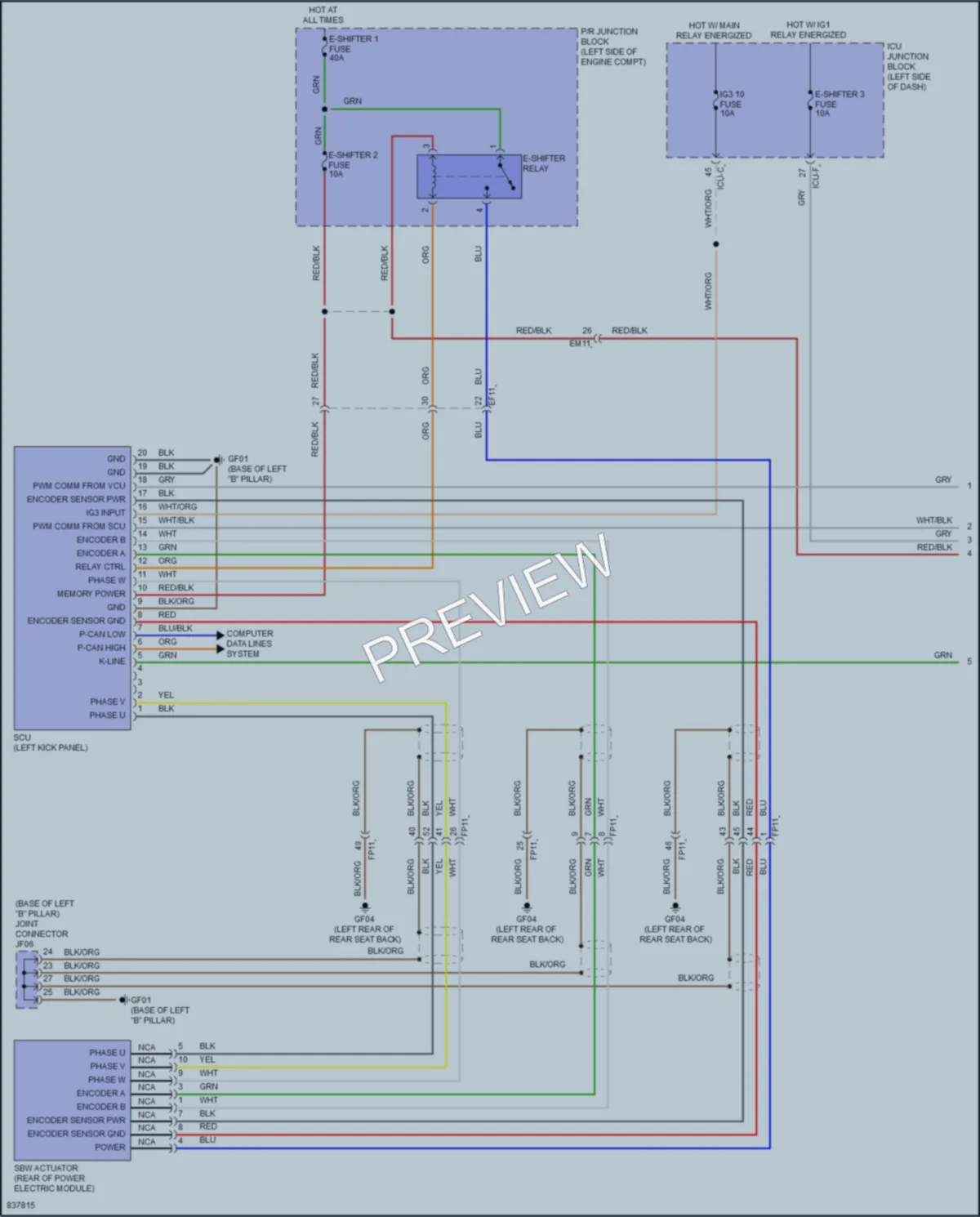 2023 Hyundai Ioniq6 Transmission wiring diagram preview
