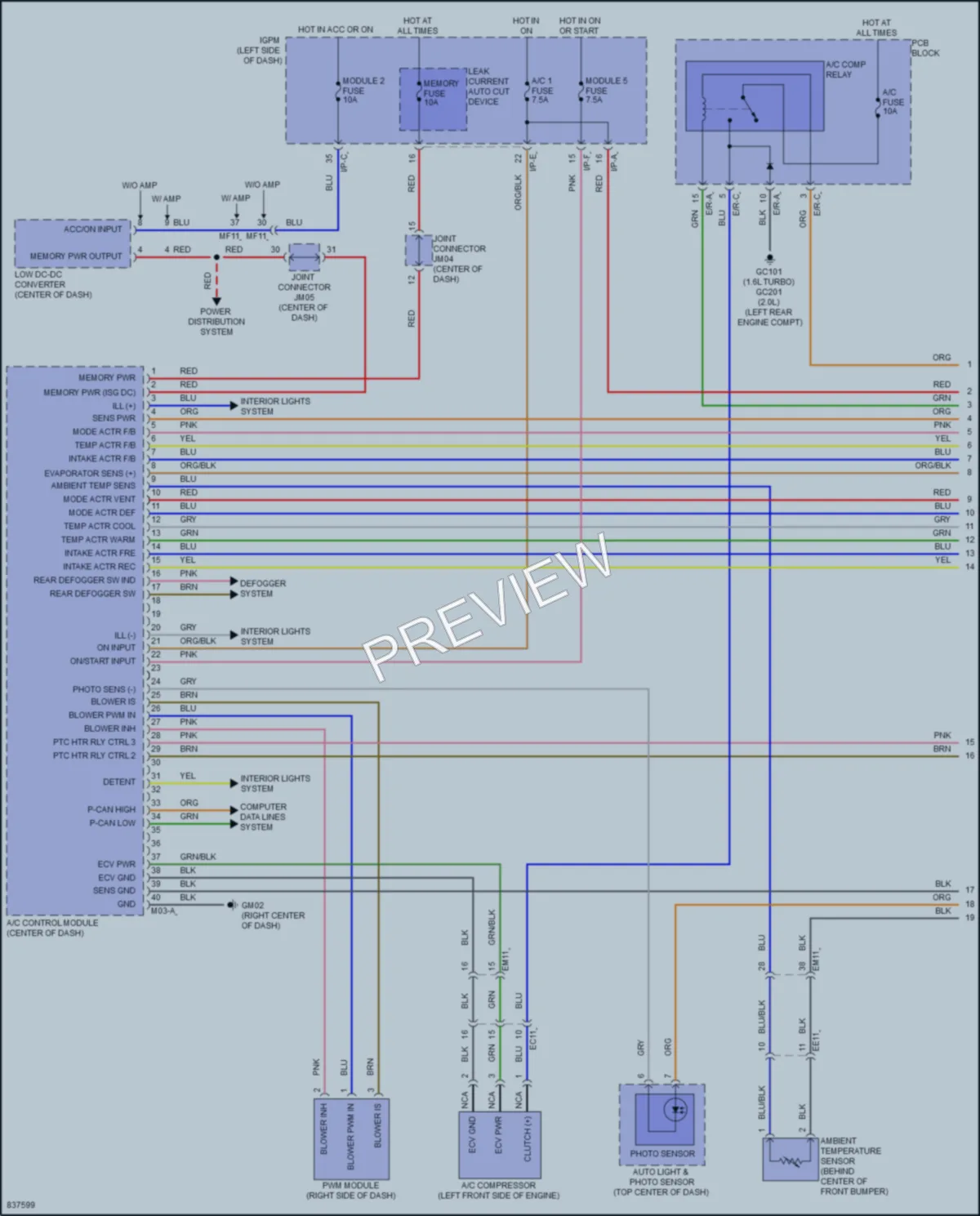 2023 Hyundai Kona Air Conditioning wiring diagram preview