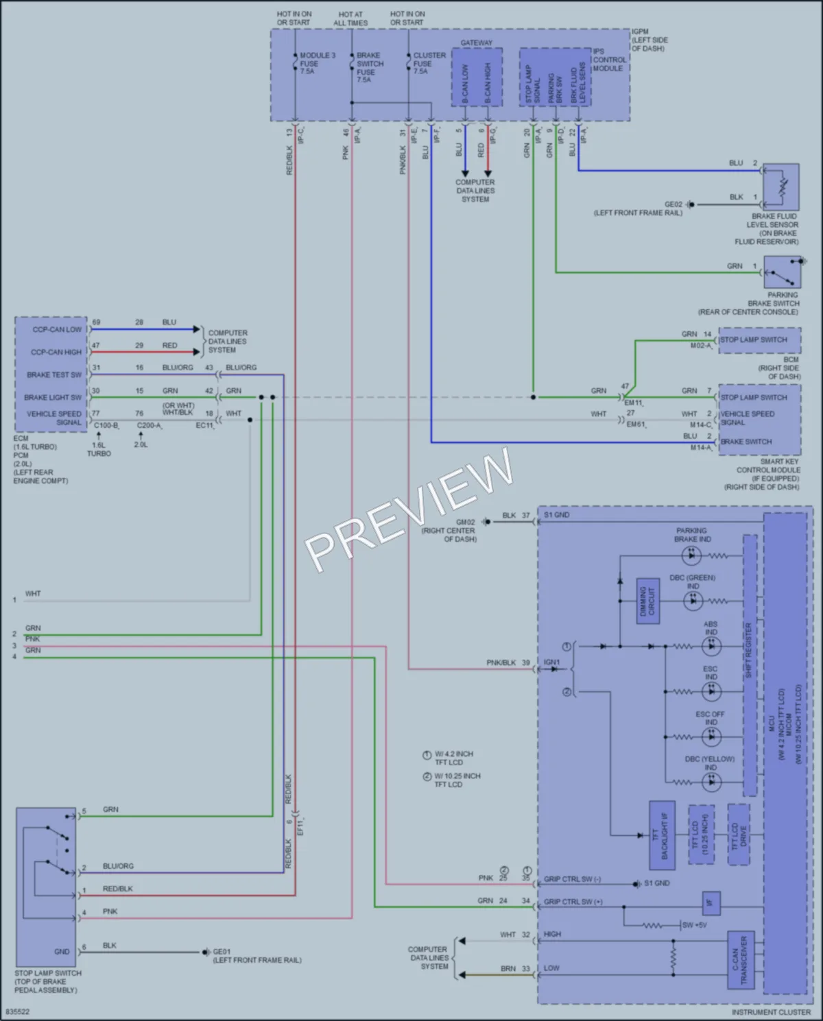 2023 Hyundai Kona Anti Lock Brakes wiring diagram preview