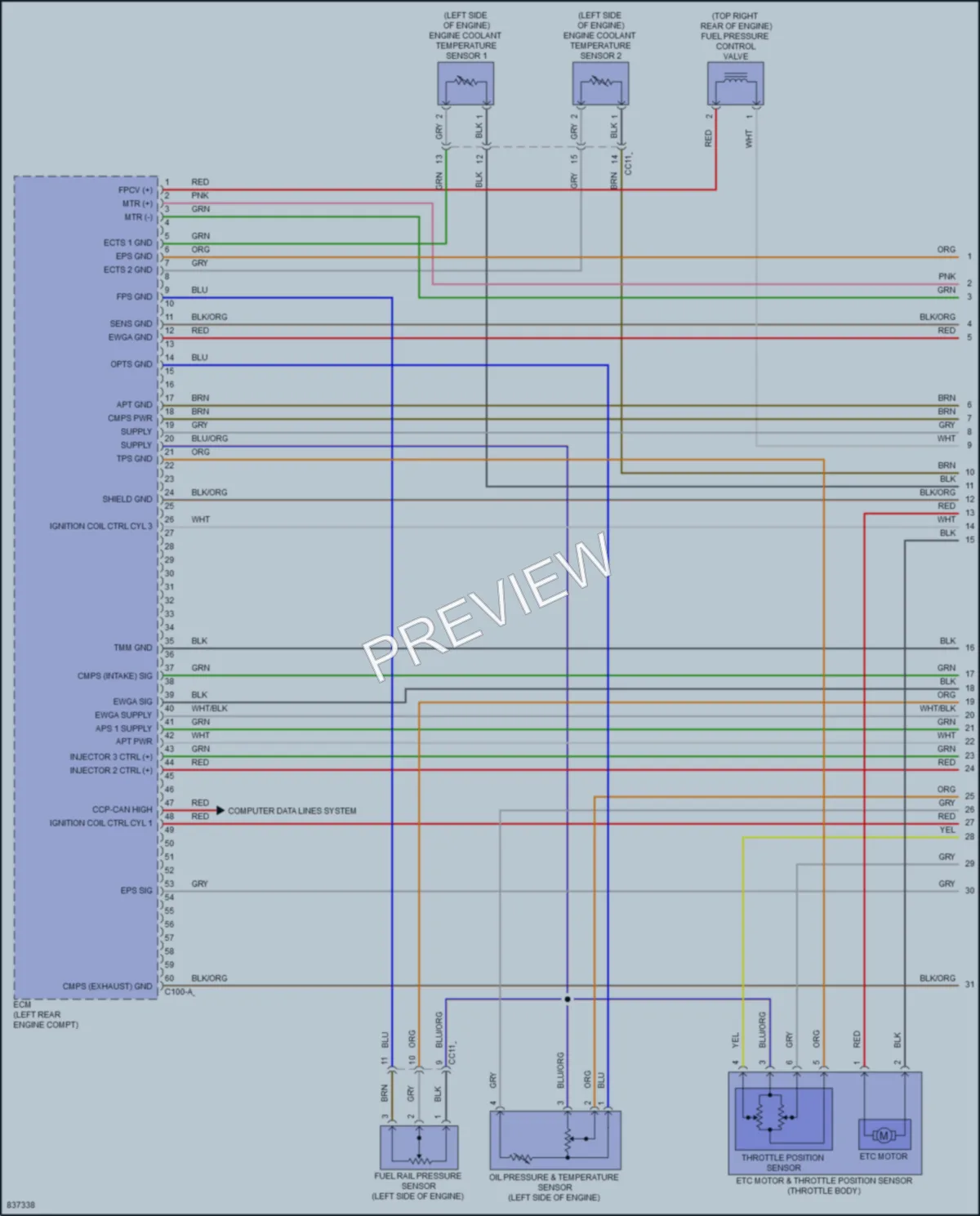 2023 Hyundai Kona Engine Performance wiring diagram preview