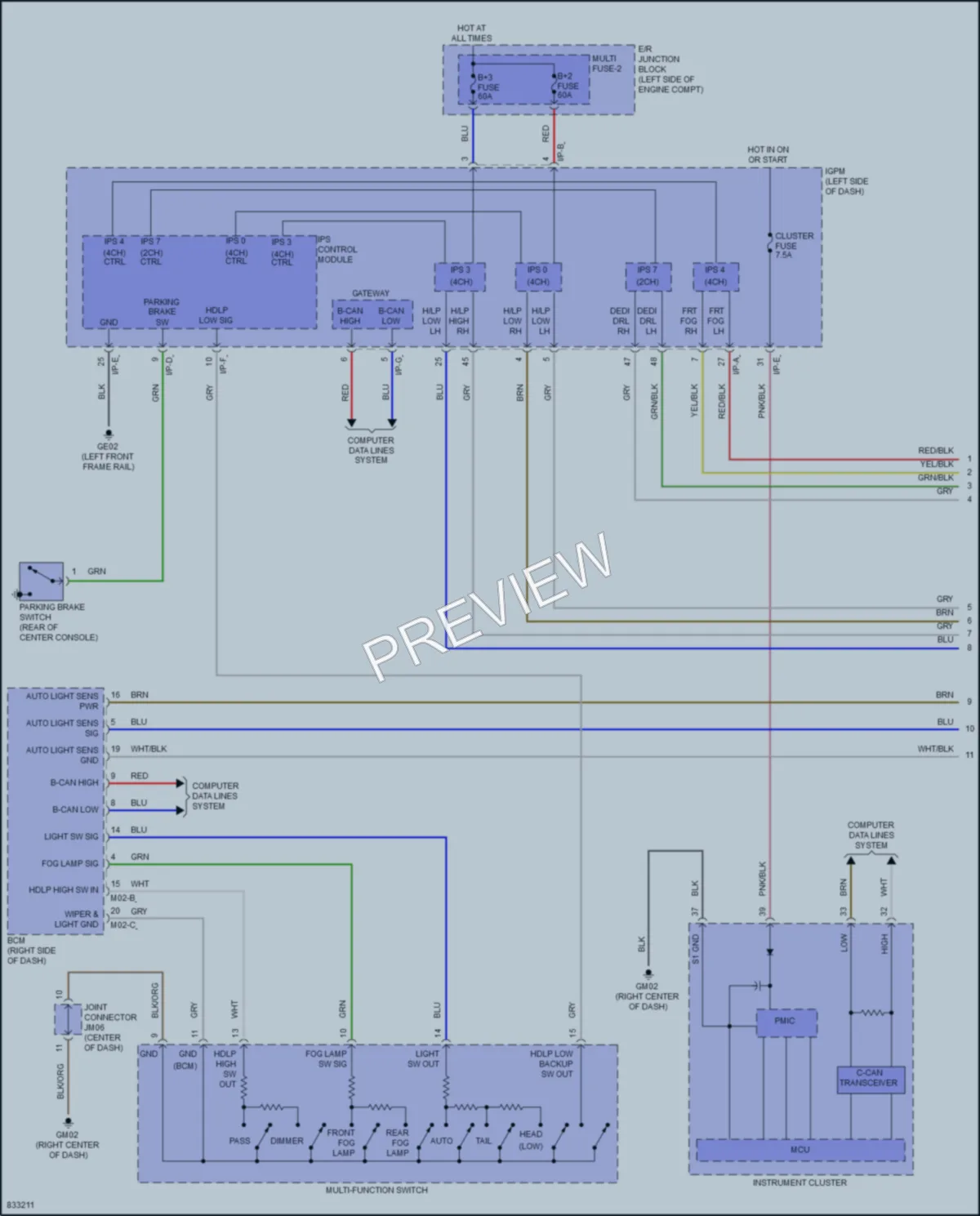 2023 Hyundai Kona Headlights wiring diagram preview