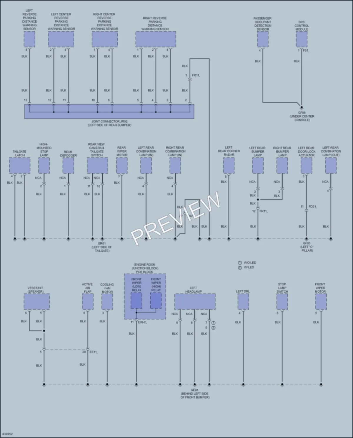 2023 Hyundai KonaElectric Ground Distribution wiring diagram preview
