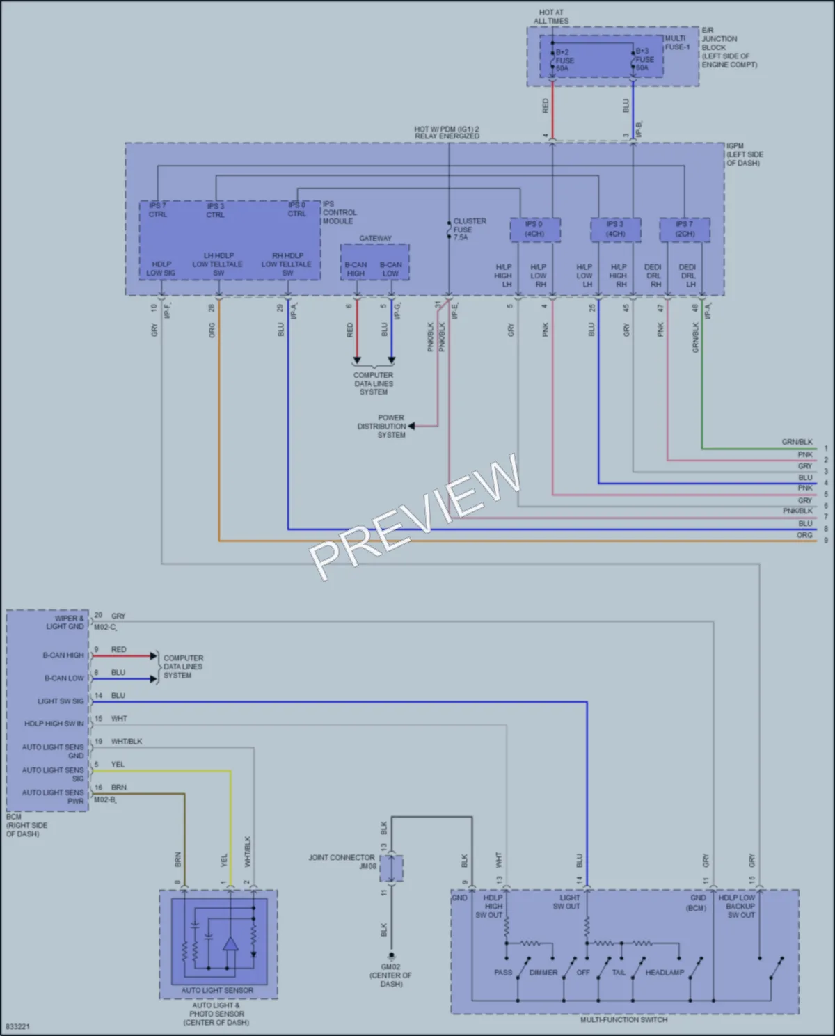 2023 Hyundai KonaElectric Headlights wiring diagram preview