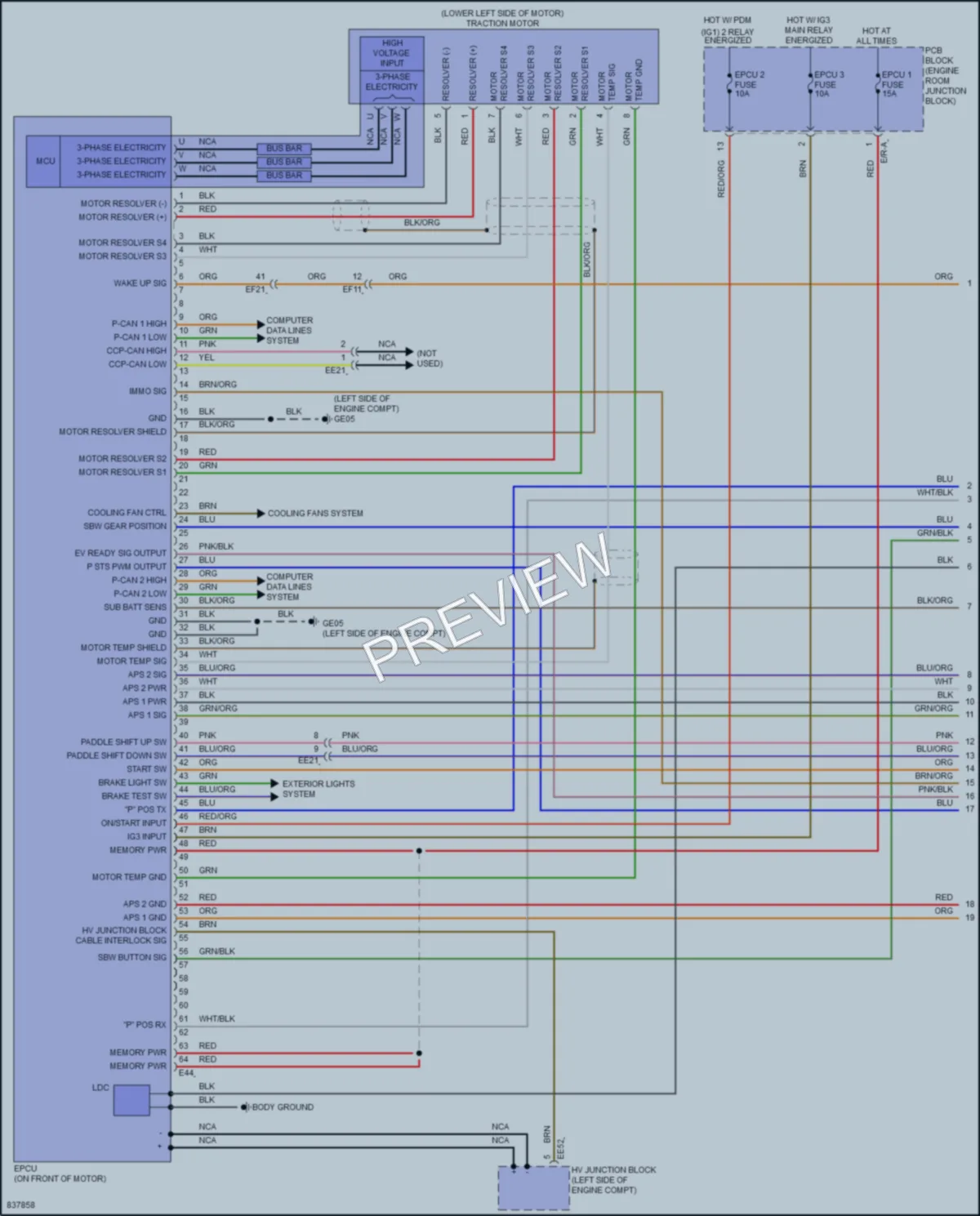 2023 Hyundai KonaElectric Transmission wiring diagram preview