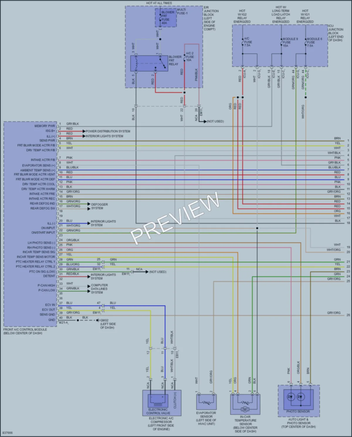 2023 Hyundai Palisade Air Conditioning wiring diagram preview