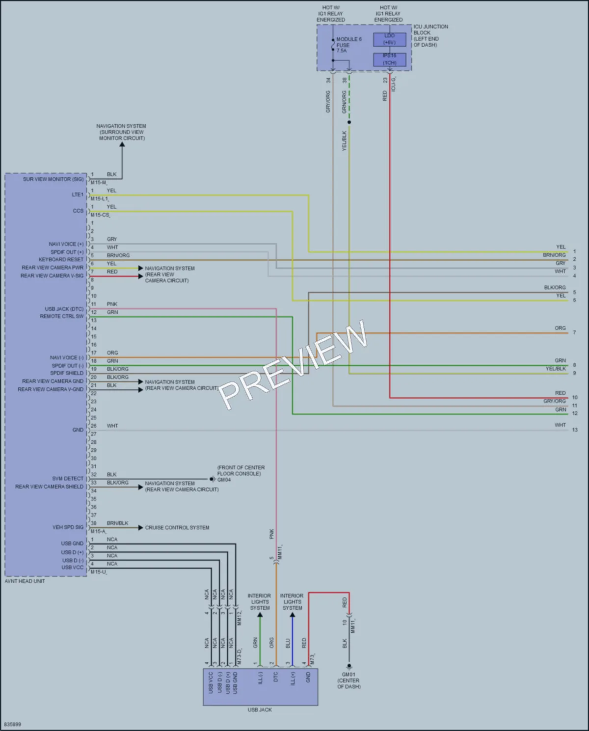 2023 Hyundai Palisade Radio wiring diagram preview
