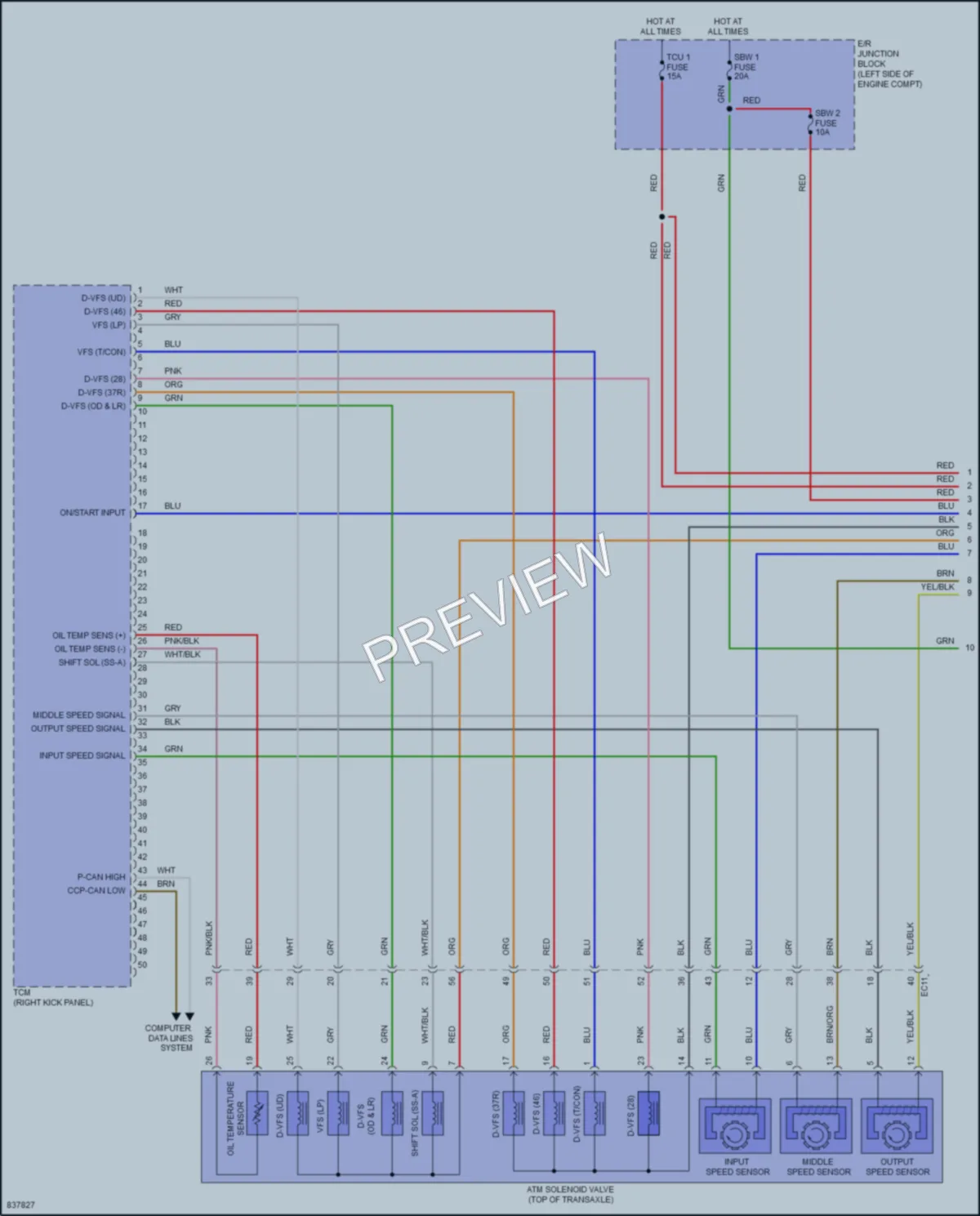 2023 Hyundai Palisade Transmission wiring diagram preview