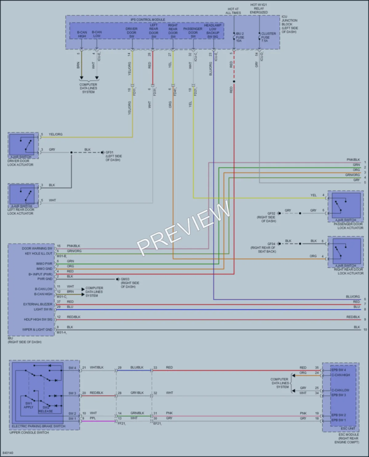 2023 Hyundai SantaCruz Warning Systems wiring diagram preview