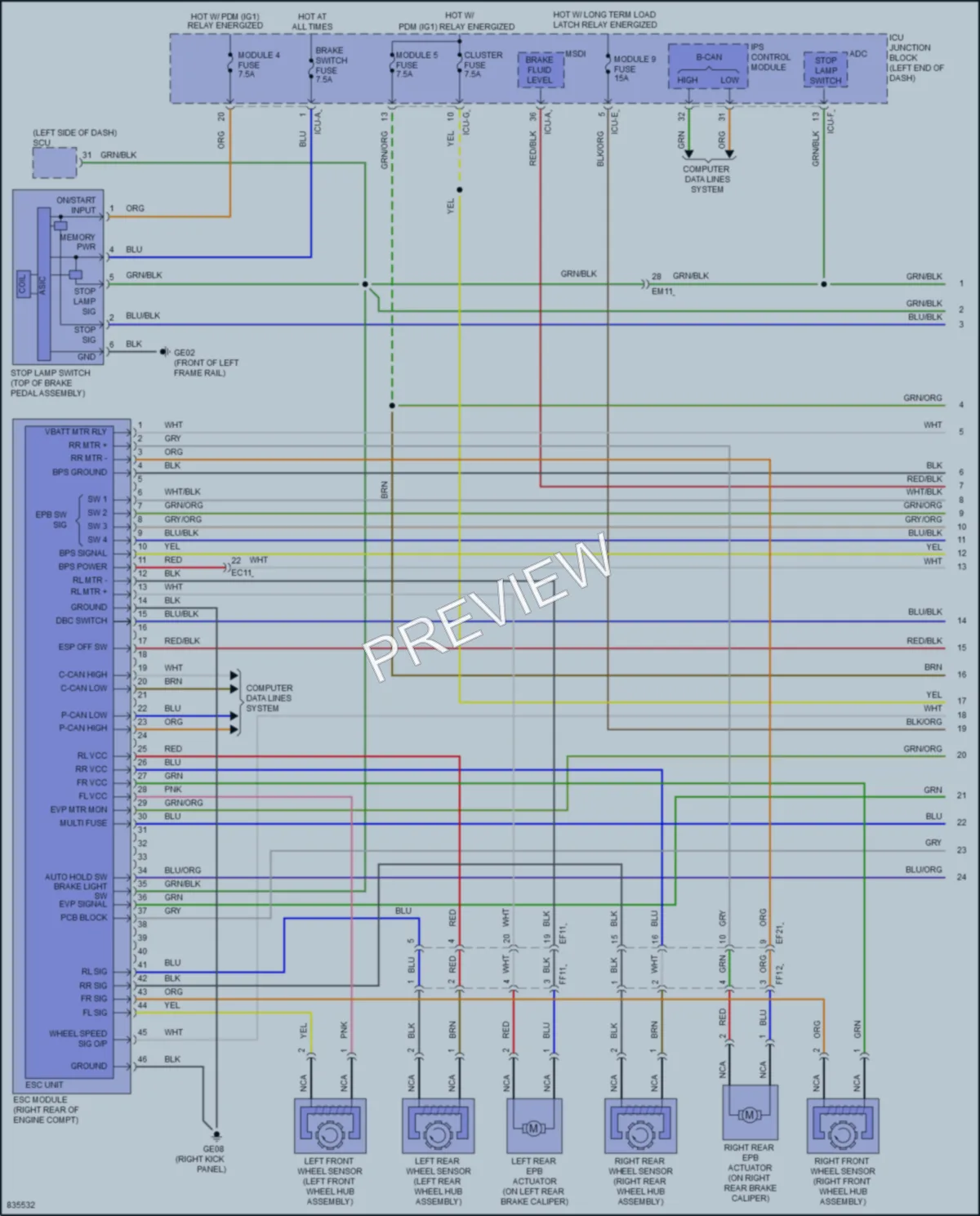 2023 Hyundai SantaFe Anti Lock Brakes wiring diagram preview