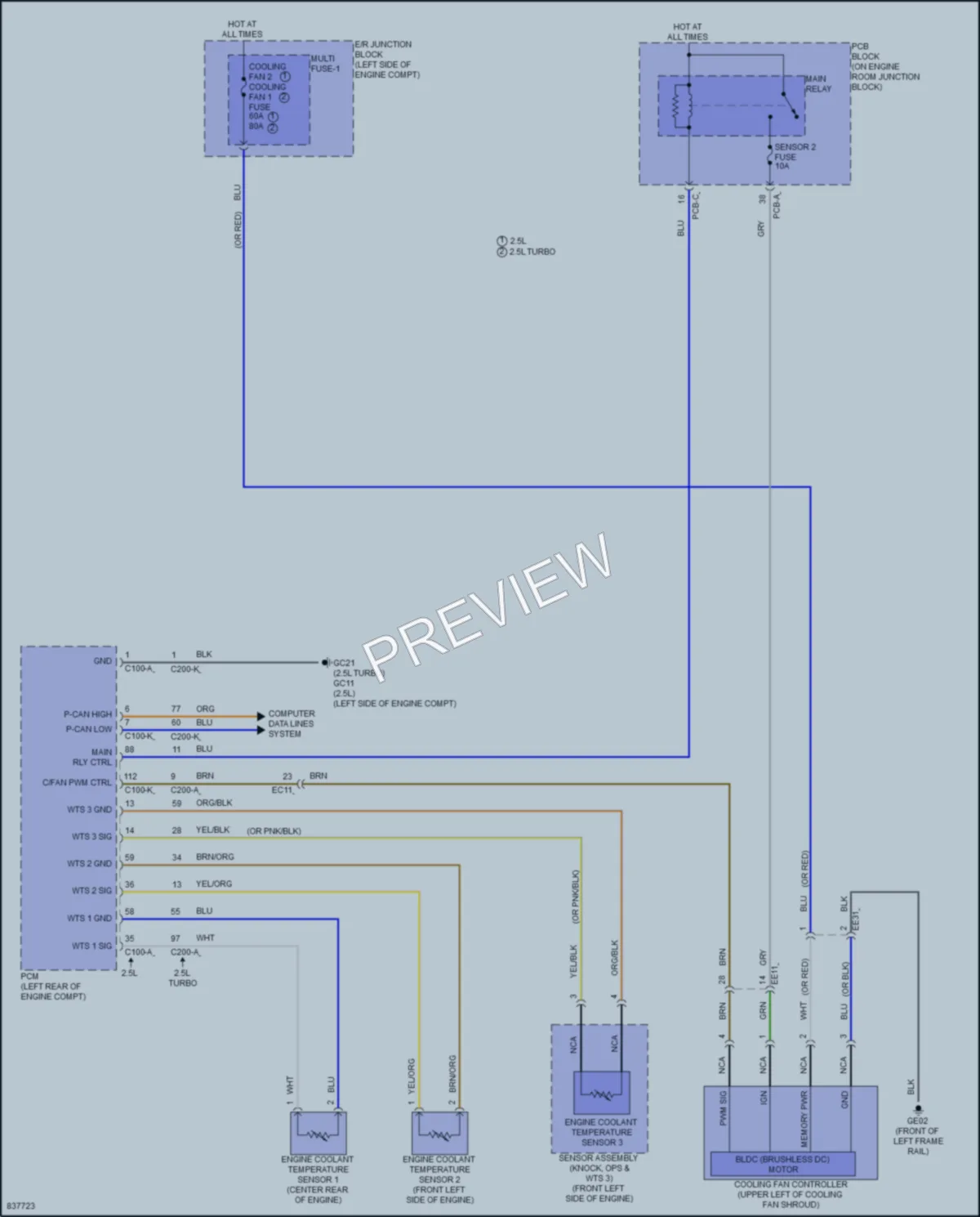 2023 Hyundai SantaFe Cooling Fan wiring diagram preview