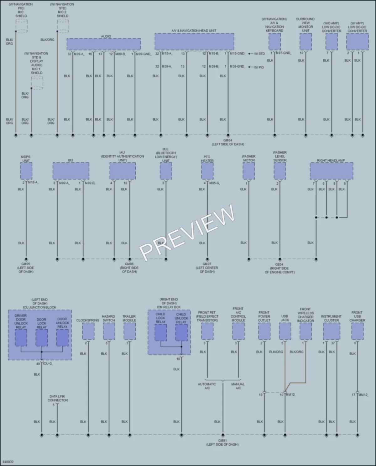 2023 Hyundai SantaFe Ground Distribution wiring diagram preview