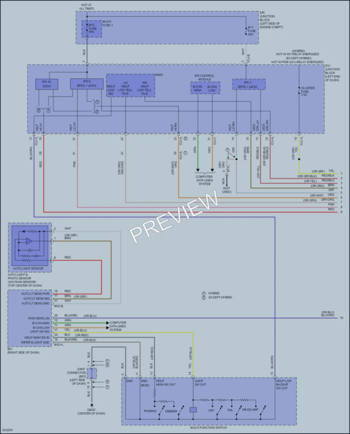 2023 Hyundai SantaFe Headlights wiring diagram preview
