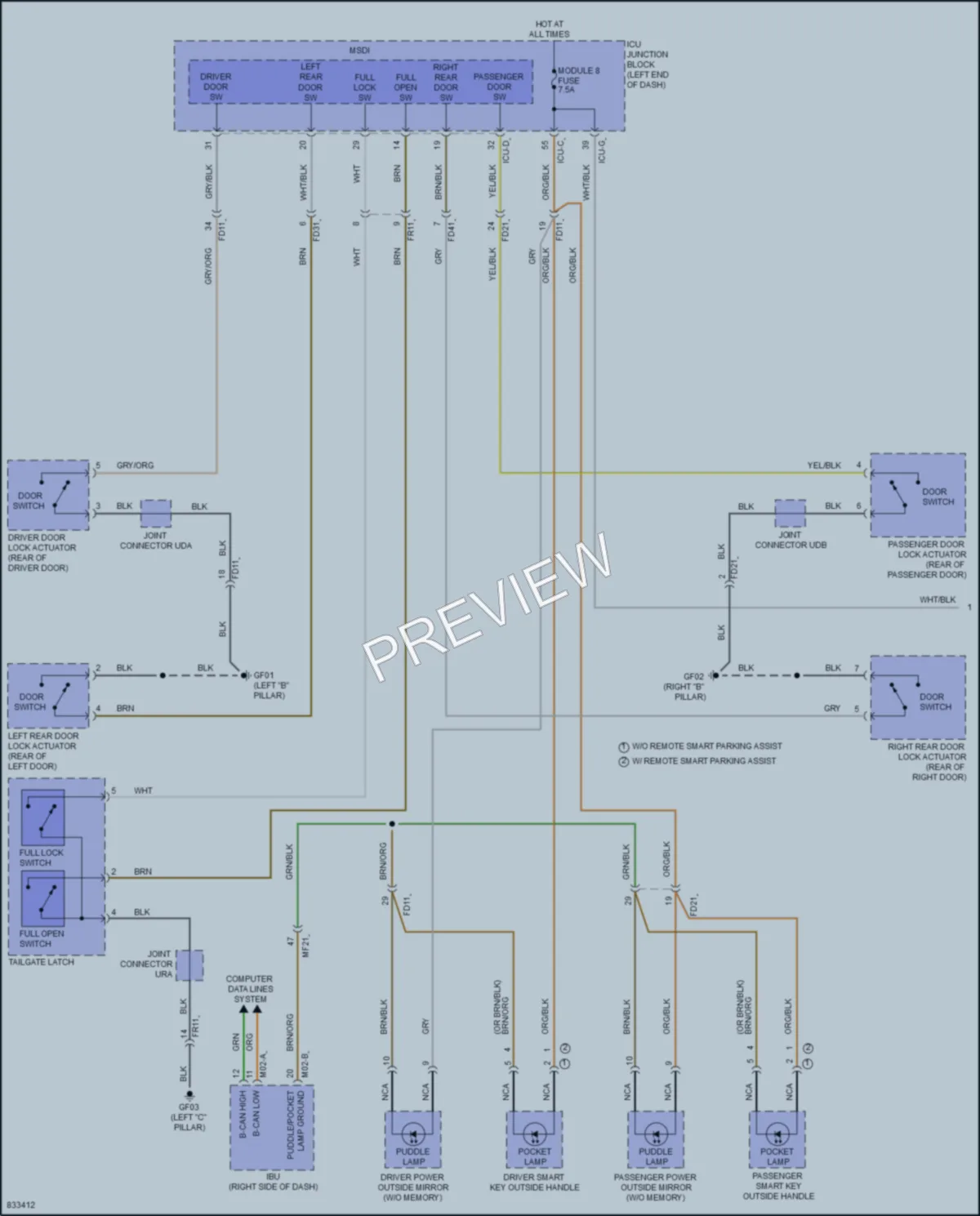 2023 Hyundai SantaFeHybrid Interior Lights wiring diagram preview