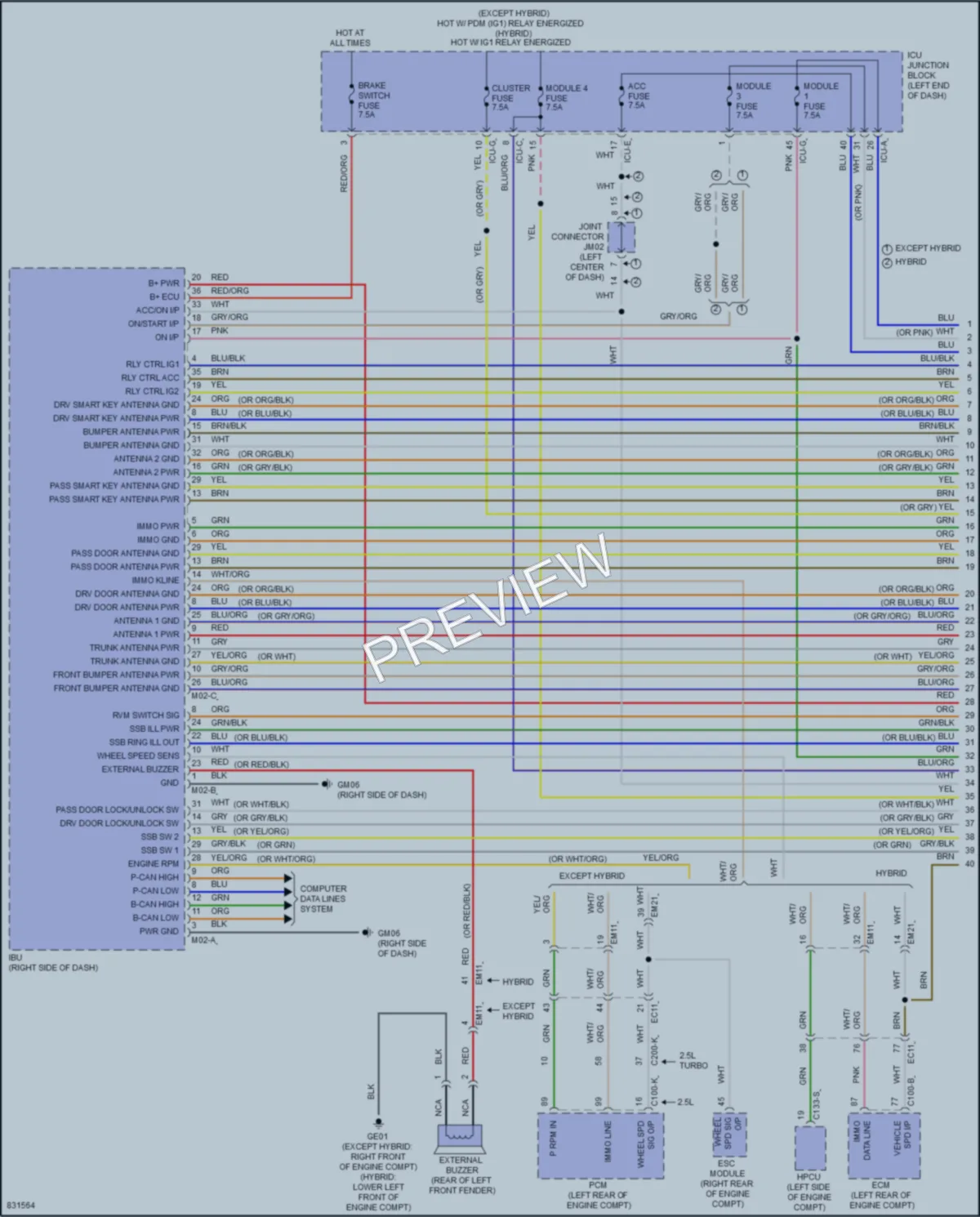 2023 Hyundai SantaFeHybrid Power Door Locks wiring diagram preview
