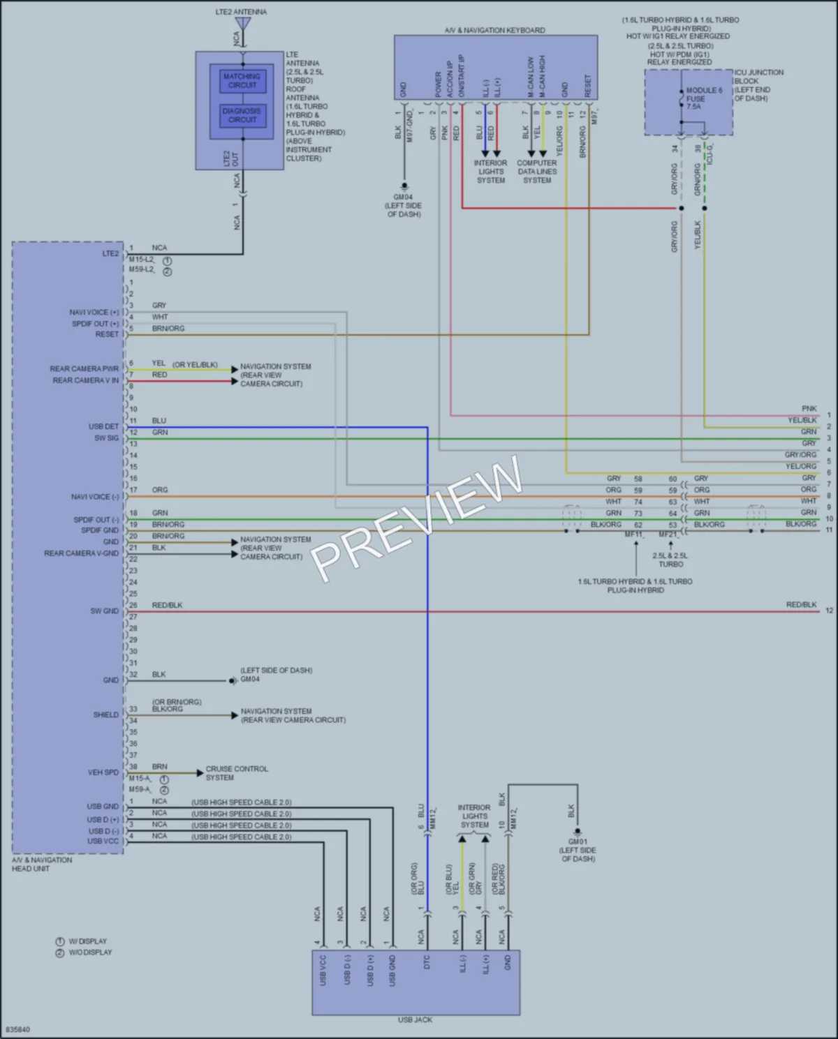 2023 Hyundai SantaFeHybrid Radio wiring diagram preview