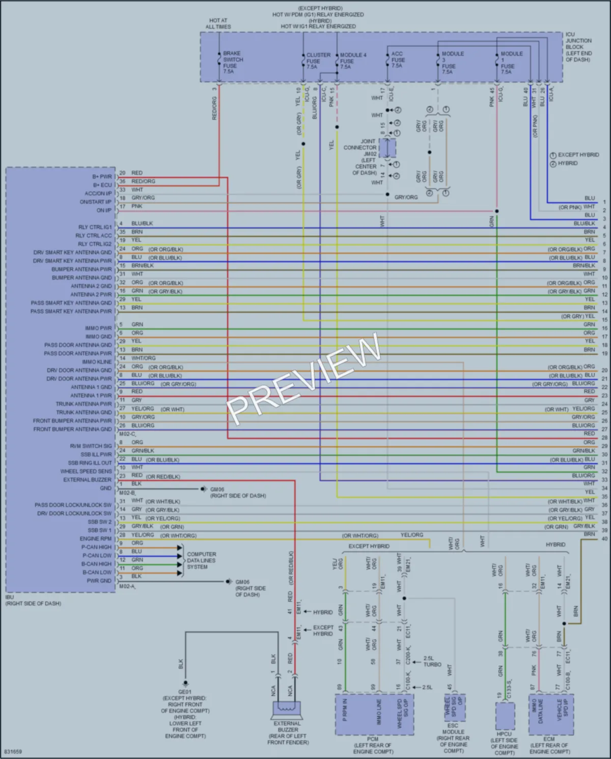 2023 Hyundai SantaFePlugIn Anti Theft wiring diagram preview