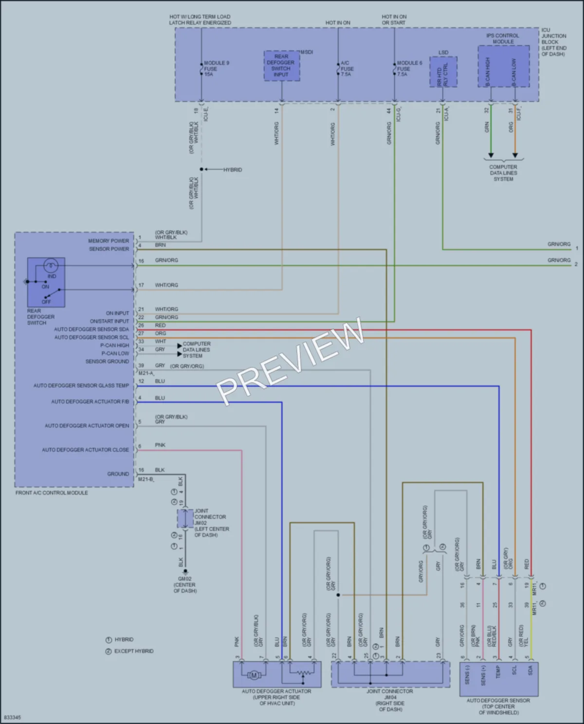 2023 Hyundai SantaFePlugIn Defoggers wiring diagram preview