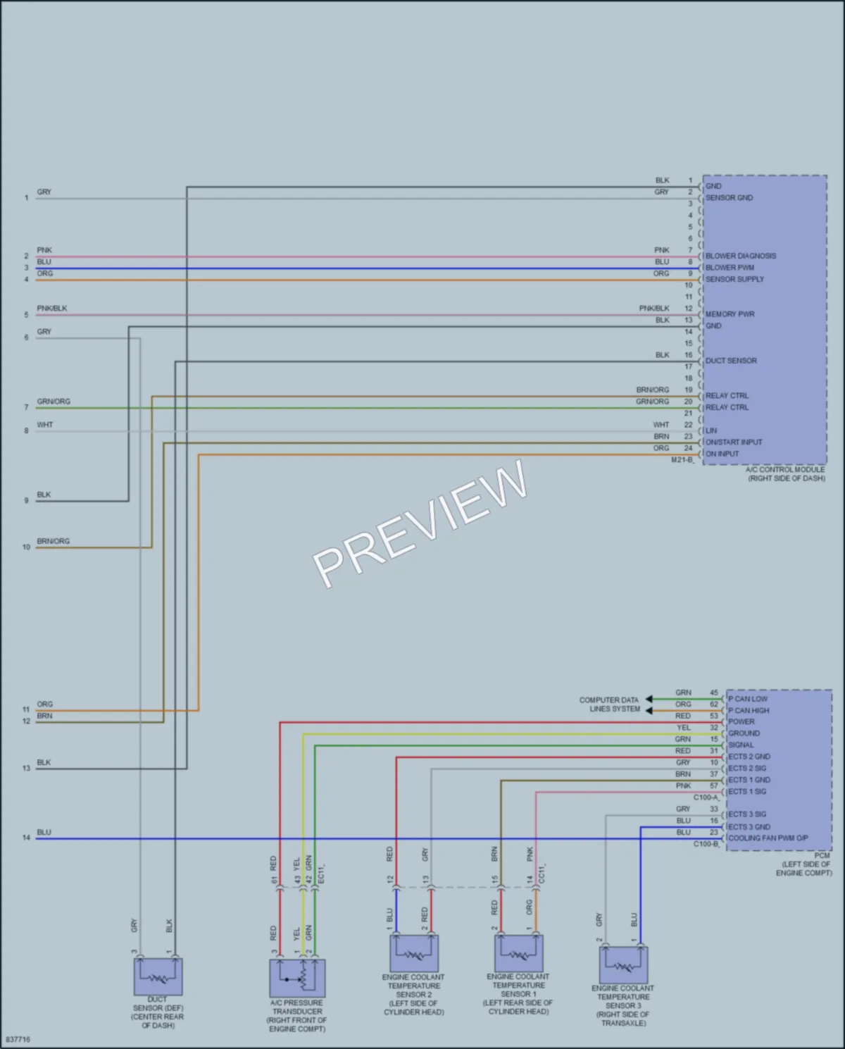 2023 Hyundai Sonata Air Conditioning wiring diagram preview