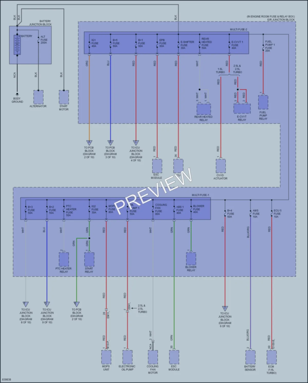 2023 Hyundai Sonata Power Distribution wiring diagram preview