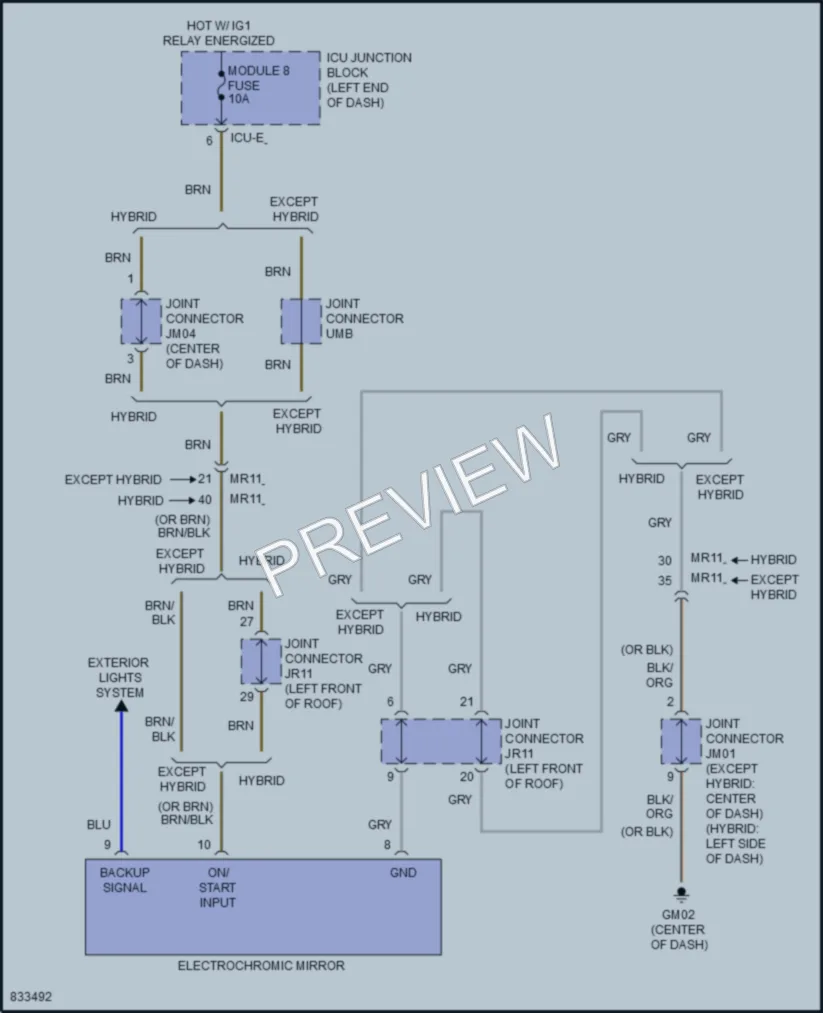 2023 Hyundai Sonata Power Mirrors wiring diagram preview