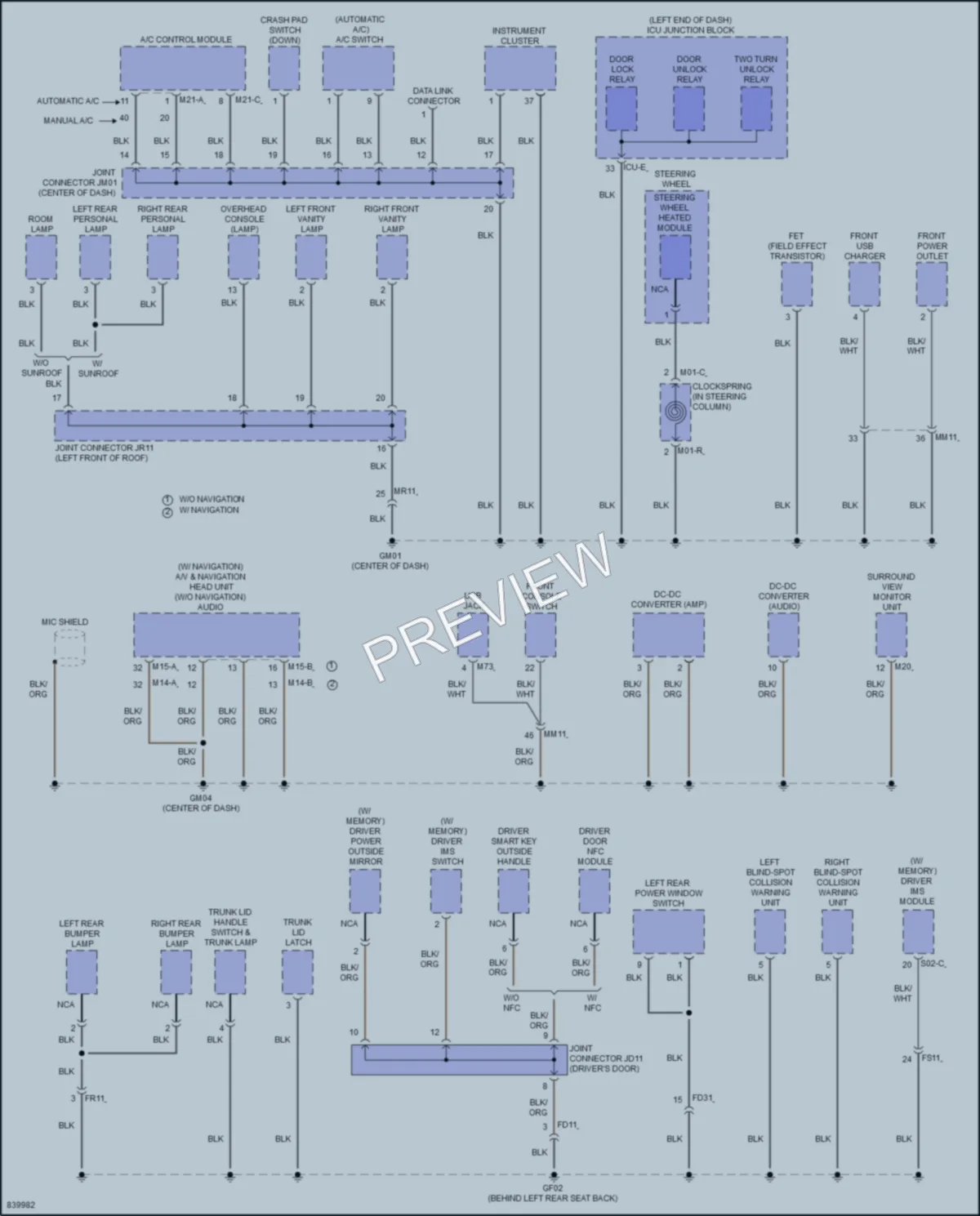 2023 Hyundai SonataHybrid Ground Distribution wiring diagram preview