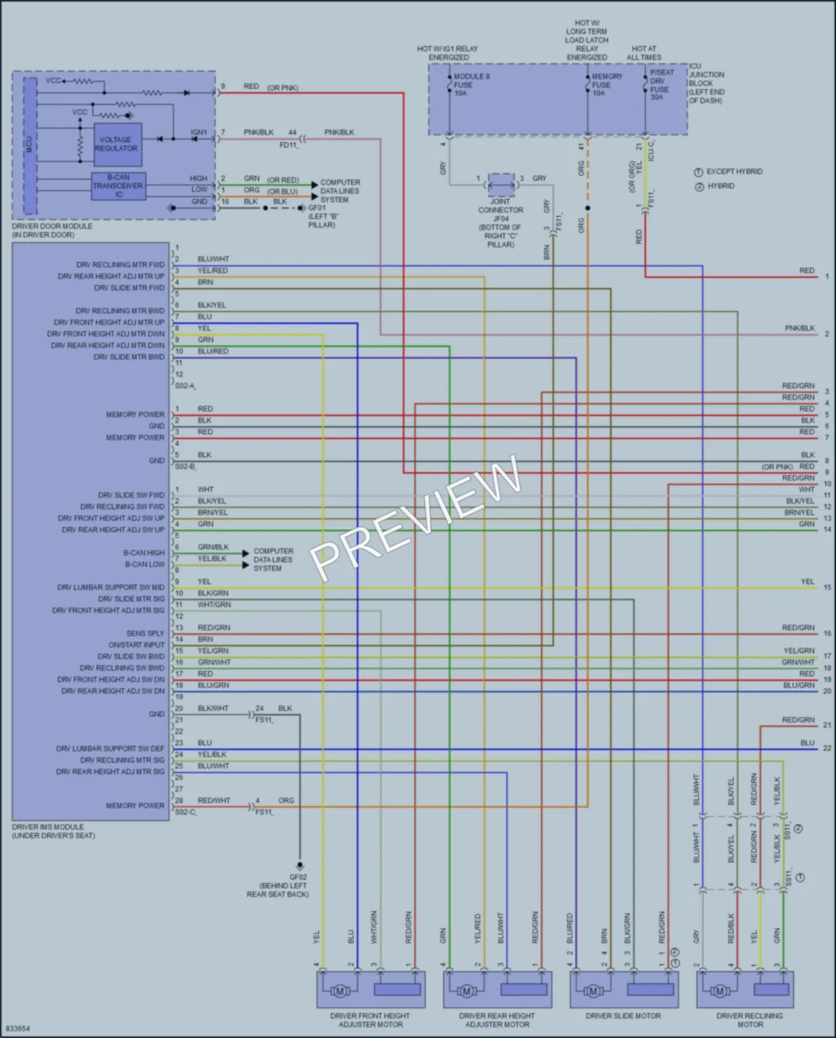 2023 Hyundai SonataHybrid Memory Systems wiring diagram preview