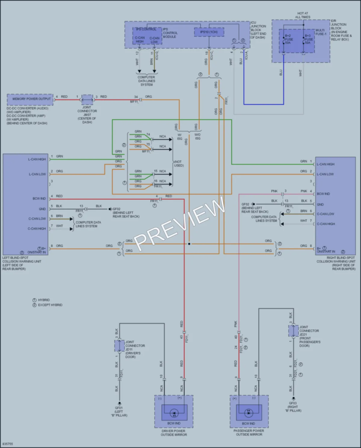 2023 Hyundai SonataHybrid Navigation wiring diagram preview