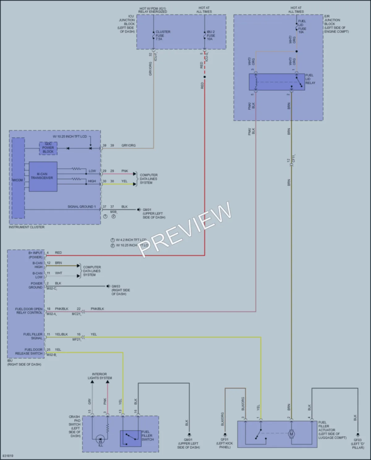 2023 Hyundai Tucson Trunk Tailgate Fuel Door wiring diagram preview