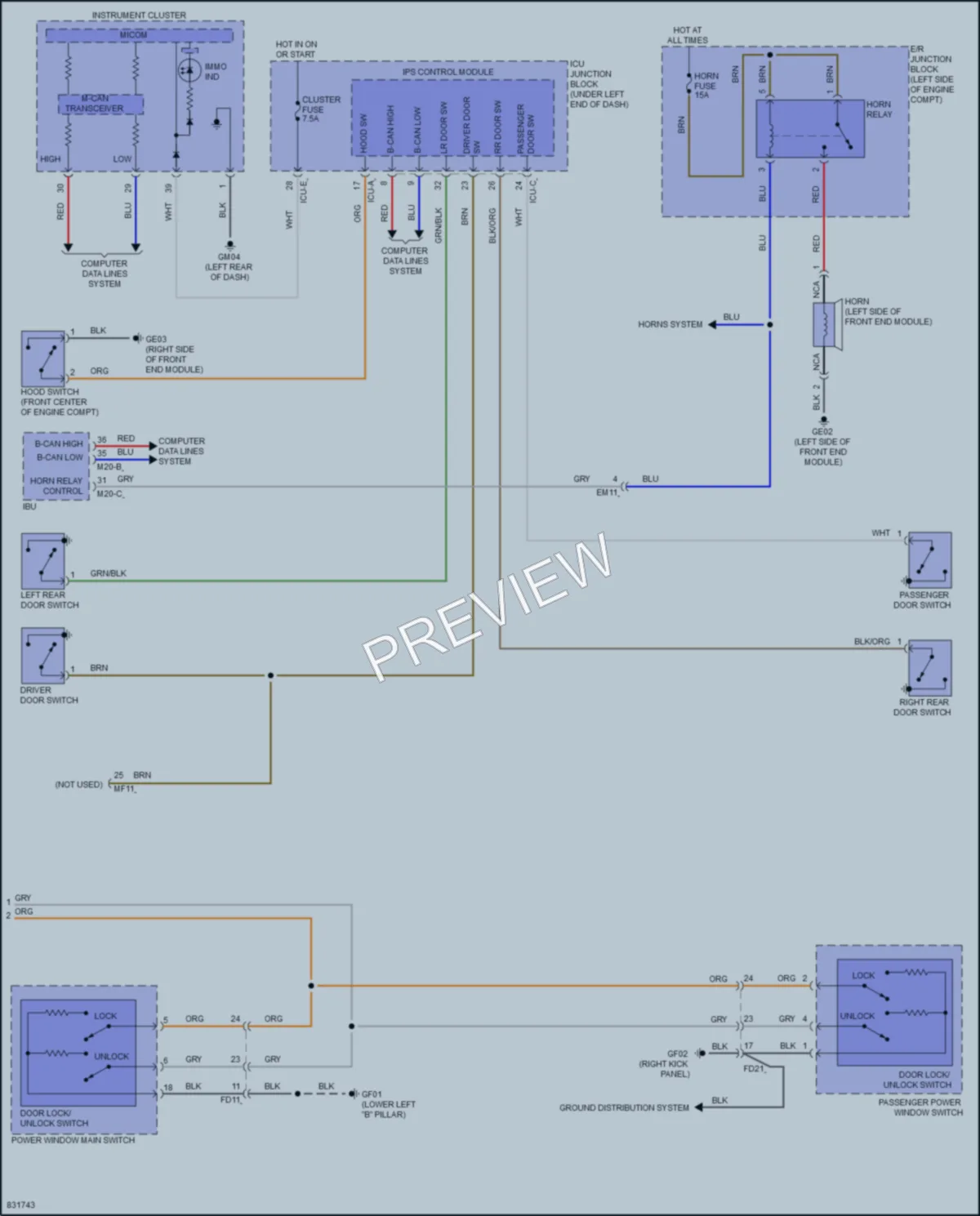 2023 Hyundai Venue Anti Theft wiring diagram preview