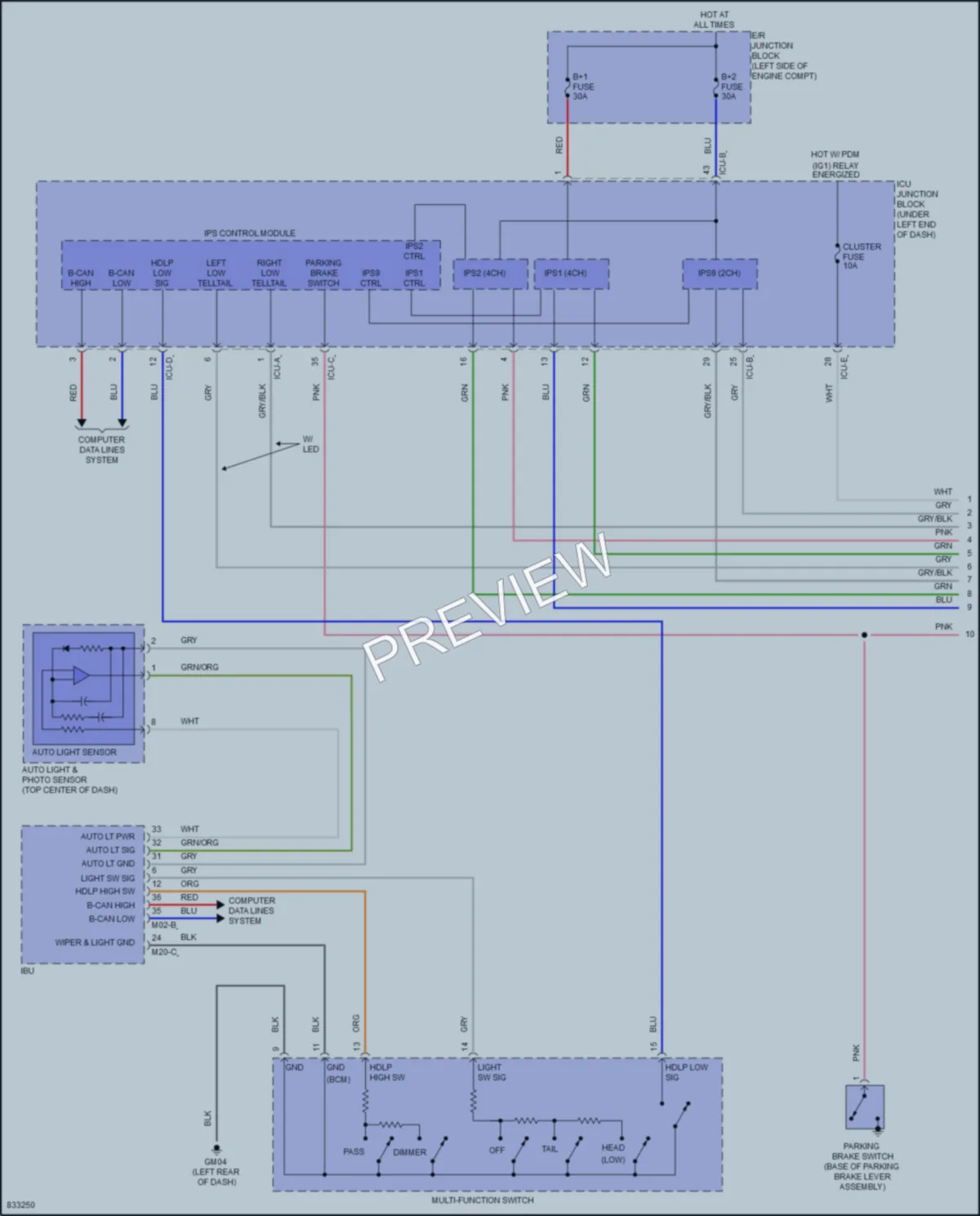 2023 Hyundai Venue Headlights wiring diagram preview
