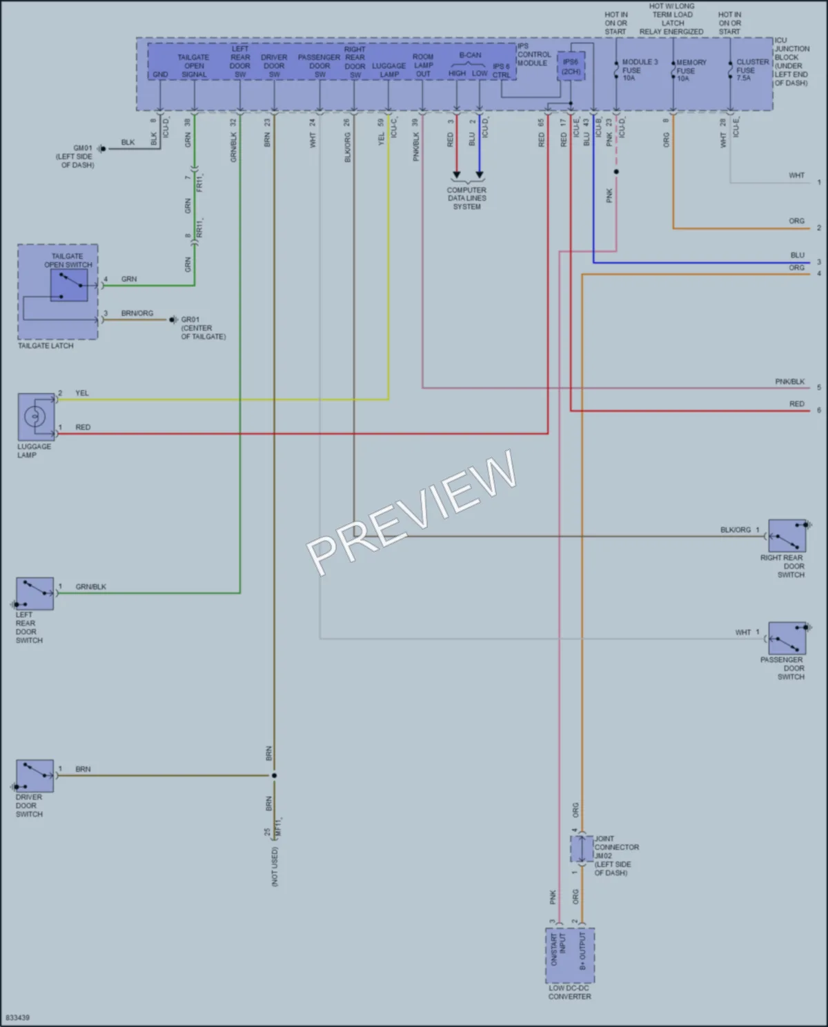 2023 Hyundai Venue Interior Lights wiring diagram preview