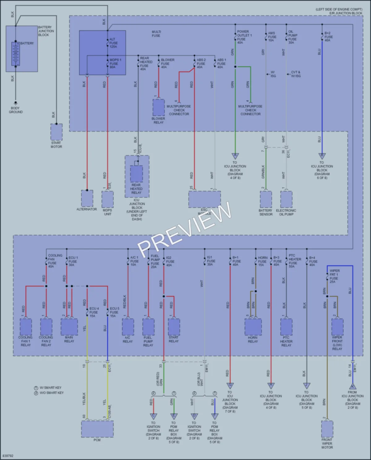 2023 Hyundai Venue Power Distribution wiring diagram preview