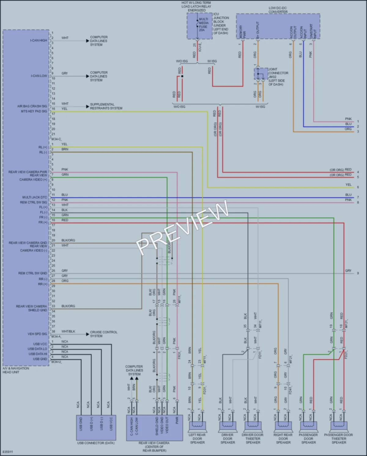 2023 Hyundai Venue Radio wiring diagram preview